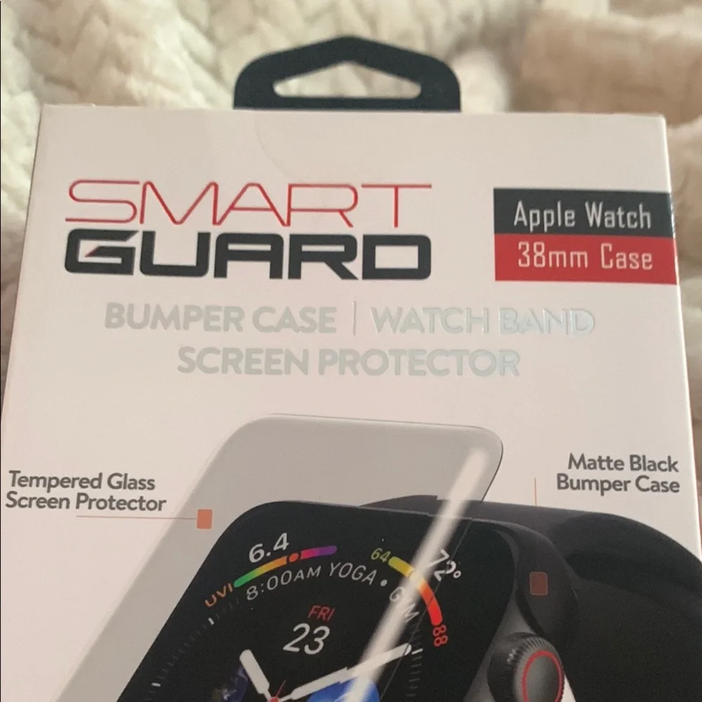 Apple 38mm Matte Black Smartwatch Case protection watch band. New never opened